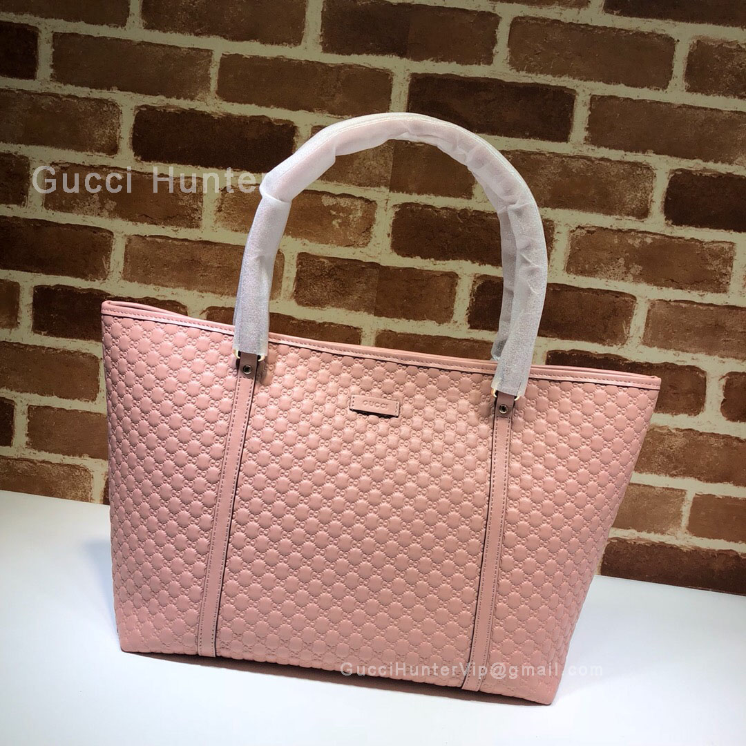 Gucci Micro GG Guccissima Joy Micro Leather Tote Bag Soft Pink 449647